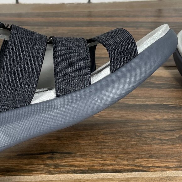 JSport Cara Womens Size 9 Shoes Black Open Toe Lightweight Strappy Wedge Sandals - Picture 13 of 13